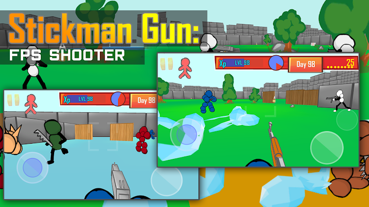 #8. Stickman Gun: FPS Shooter (Android) By: Dark Blue Creations