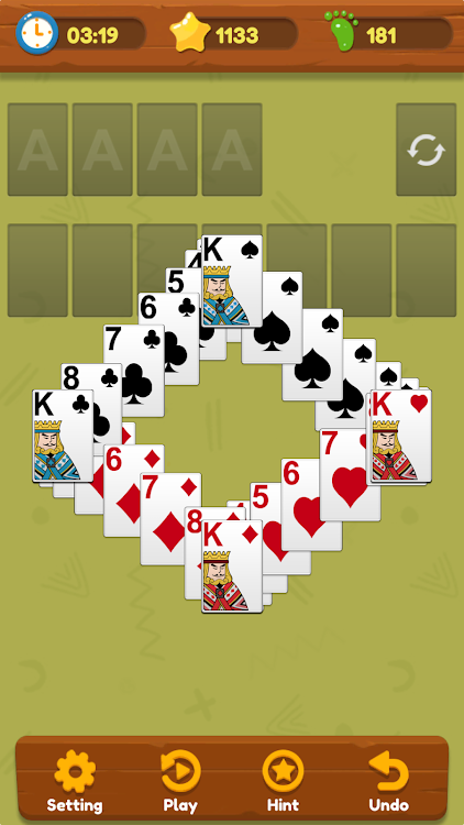 #4. Solitaire Classic - Klondike (Android) By: Happy Mobile Ltd