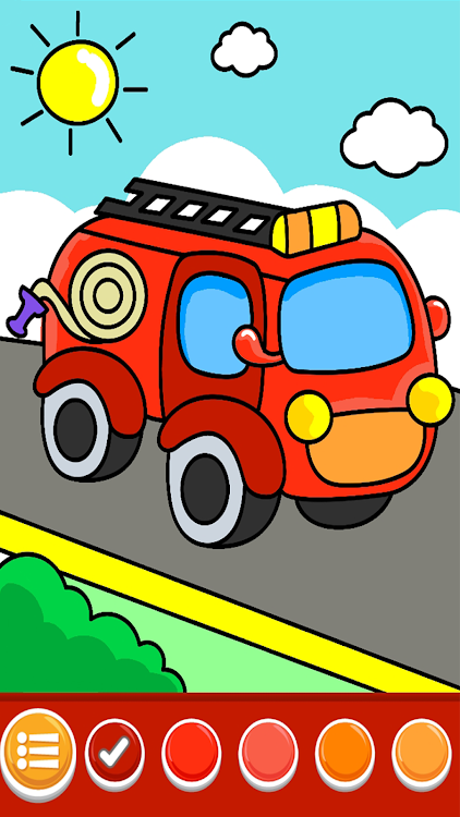 #6. Cars Coloring Book Kids Game (Android) By: GunjanApps Studios