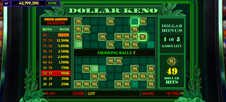 #3. Vegas Keno (Android) By: PLAYDOG