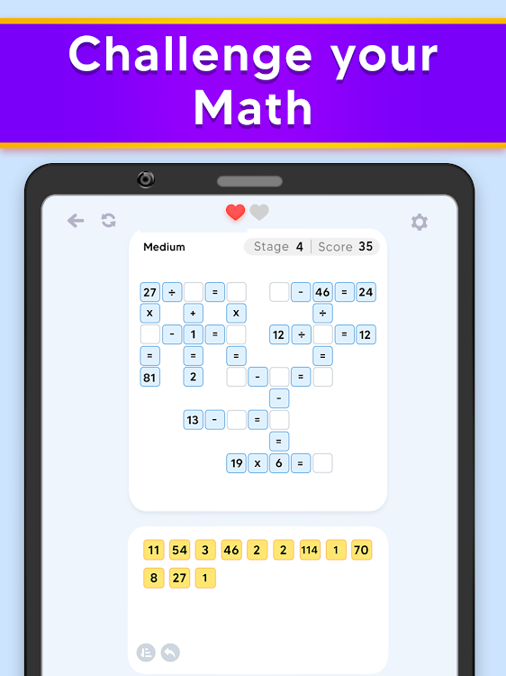 #7. Riddle Math: Maths Puzzle Sums (Android) By: FelicityGames