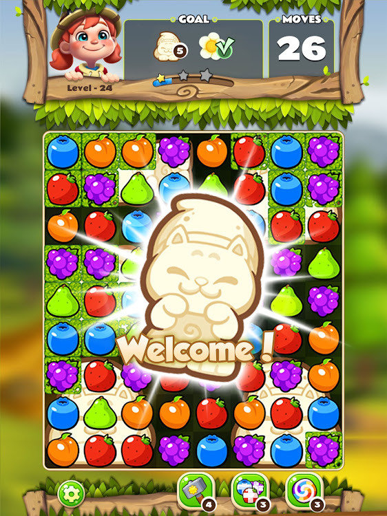 #8. Fruits POP : Match 3 Puzzle (Android) By: SUPERBOX Inc