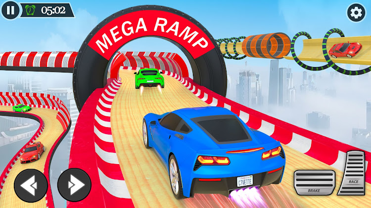 #10. Mega Ramps Stunt Car Games 3D (Android) By: Game Pace