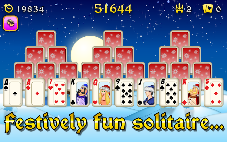 #7. Christmas Solitaire Tri-Peaks (Android) By: Glowing Eye Games Limited