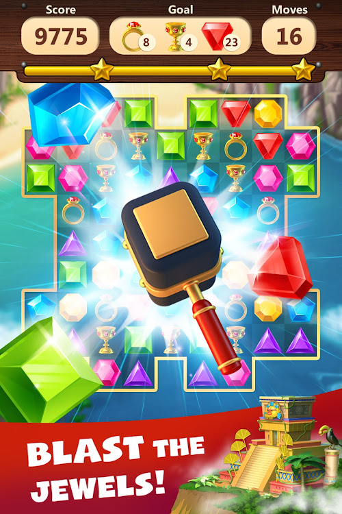 #2. Jewels Planet - Match 3 Puzzle (Android) By: Teskin Games