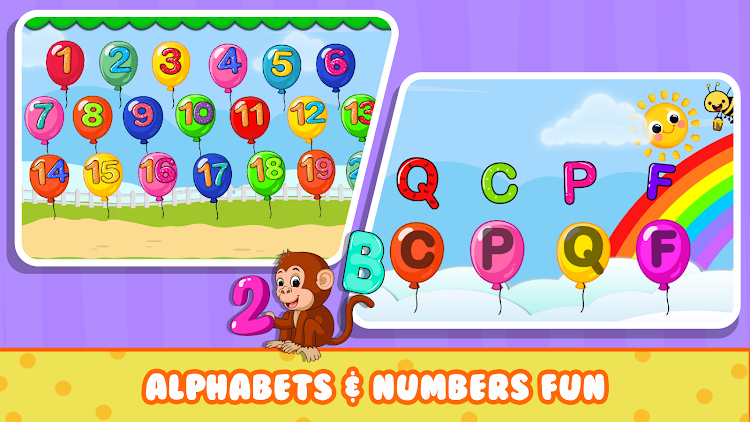 #4. Balloon Pop Kids Learning Game (Android) By: GunjanApps Studios