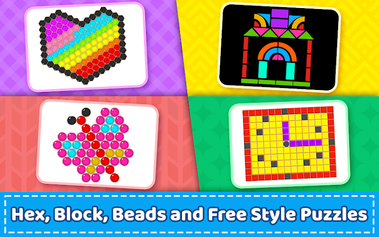 #9. Mosaic Puzzles Art Game Kids (Android) By: GunjanApps Studios