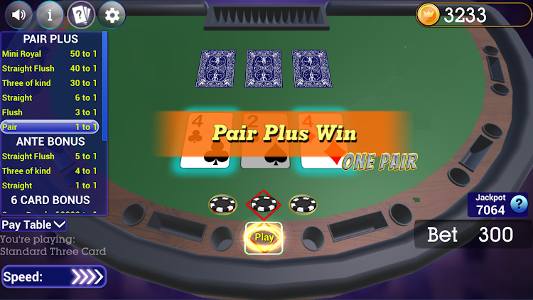 #4. Three Card Poker Texas Holdem (Android) By: Blue Wind Studio