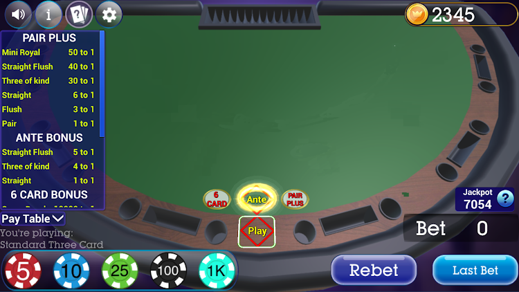 #8. Three Card Poker Texas Holdem (Android) By: Blue Wind Studio