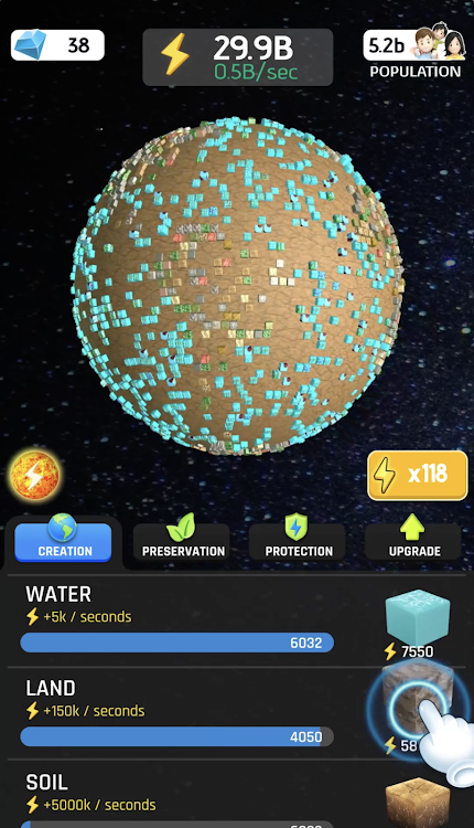 #2. Idle World - Build The Planet (Android) By: Funcell Games Pvt Ltd