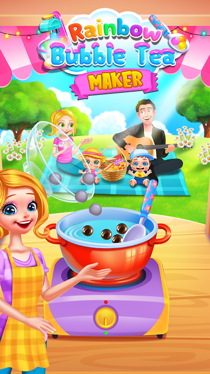 #2. Rainbow Bubble Milk Tea Maker (Android) By: Beansprites LLC