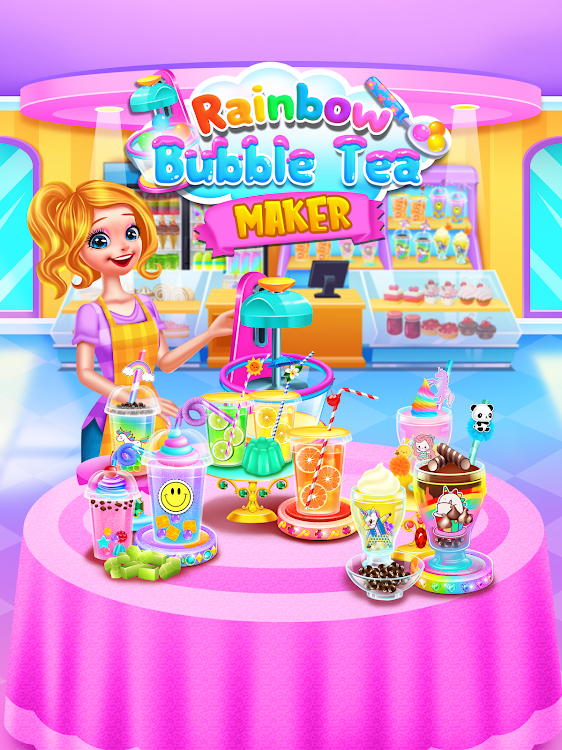 #10. Rainbow Bubble Milk Tea Maker (Android) By: Beansprites LLC