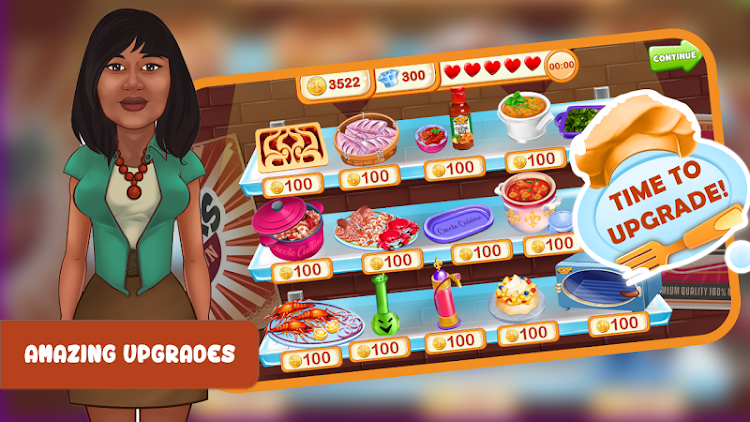 #4. Kitchen Clout: Cooking Game (Android) By: Tymedia