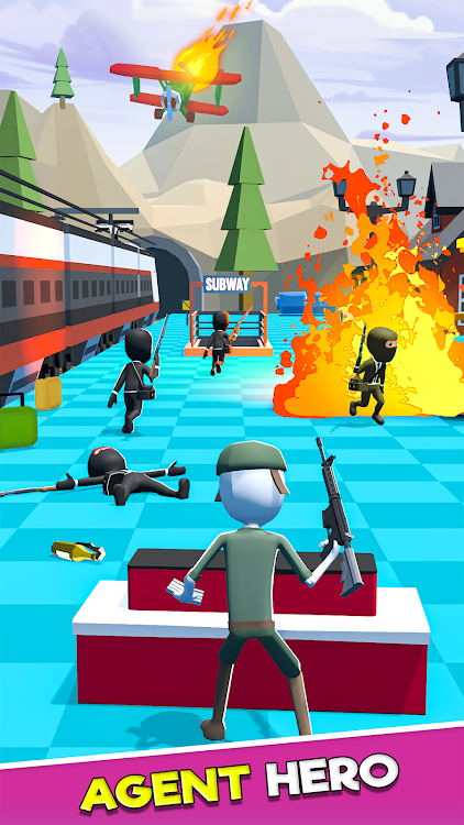 #7. Stickman Agent action game sim (Android) By: TnTn