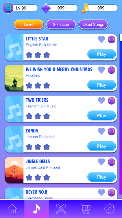 #5. Music Tiles 2 - Fun Piano Game (Android) By: Kasimi Apps