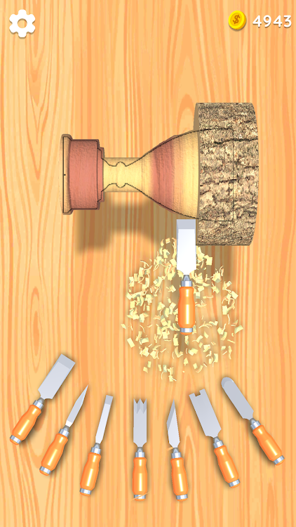 #3. Wood Turning 3D - Carving Game (Android) By: Eliten