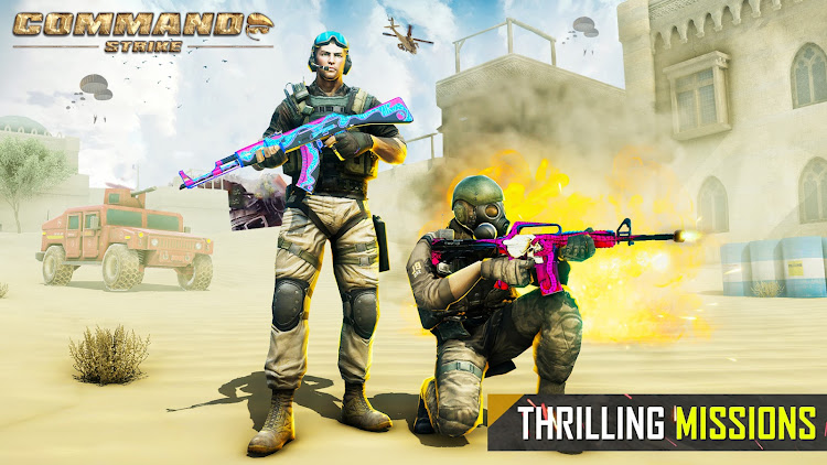 #4. Commando Strike Shooting Games (Android) By: Yoi Games