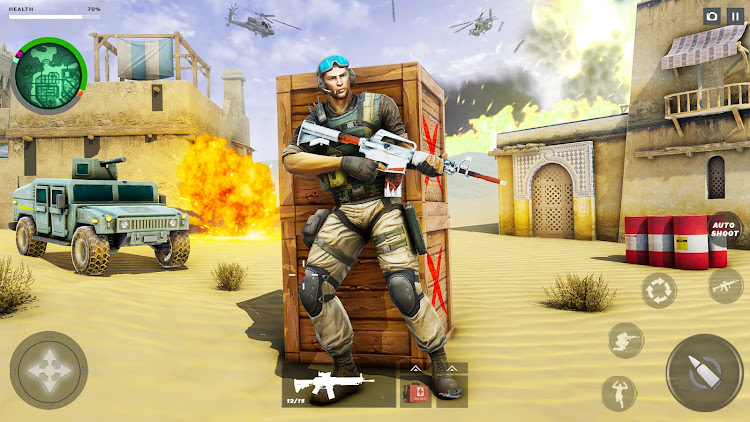 #6. Commando Strike Shooting Games (Android) By: Yoi Games