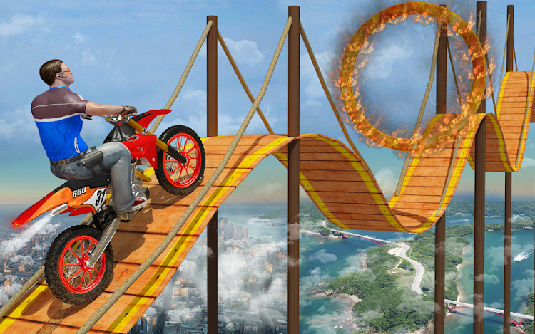 #9. Bike Tricks Trail Stunt Master (Android) By: Borois