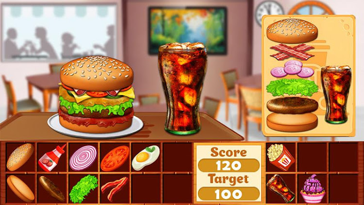 #4. Fast Food Cooking Game Offline (Android) By: Knockout Classic Board Games