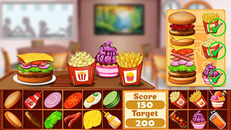 #5. Fast Food Cooking Game Offline (Android) By: Knockout Classic Board Games