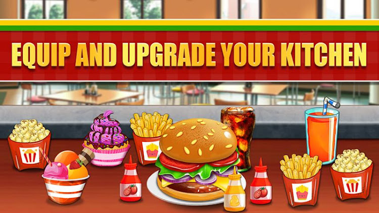 #6. Fast Food Cooking Game Offline (Android) By: Knockout Classic Board Games