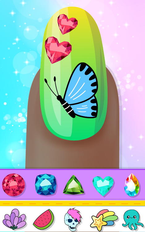 #3. Nail Salon Game Girls Nail art (Android) By: GunjanApps Studios