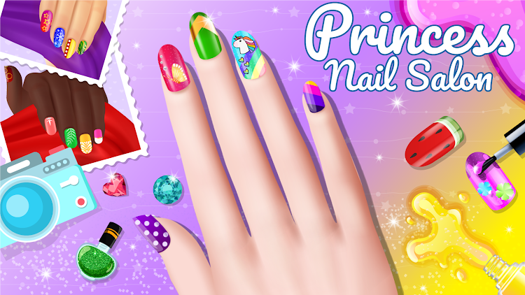 #4. Nail Salon Game Girls Nail art (Android) By: GunjanApps Studios