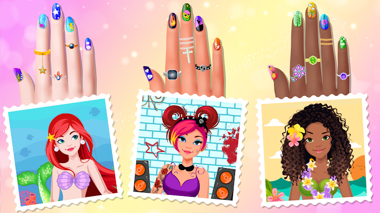 #6. Nail Salon Game Girls Nail art (Android) By: GunjanApps Studios