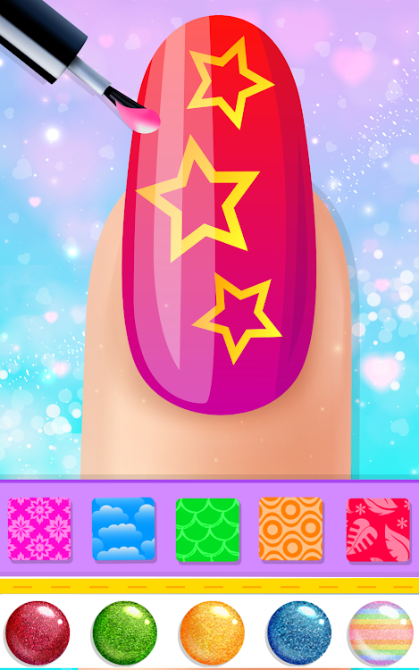 #7. Nail Salon Game Girls Nail art (Android) By: GunjanApps Studios