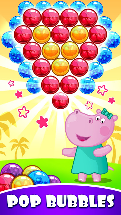 #2. Hippo Bubble Pop Game (Android) By: Hippo Kids Games