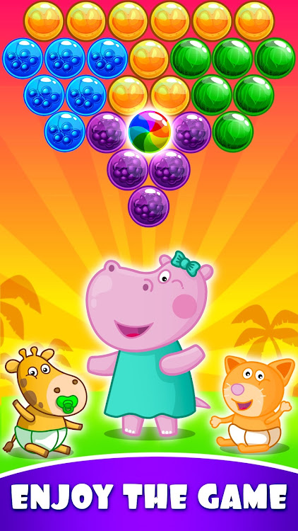 #8. Hippo Bubble Pop Game (Android) By: Hippo Kids Games