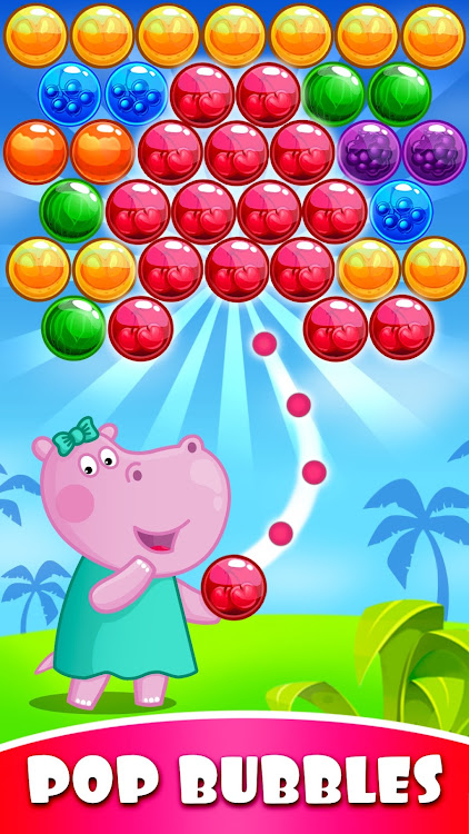 #9. Hippo Bubble Pop Game (Android) By: Hippo Kids Games