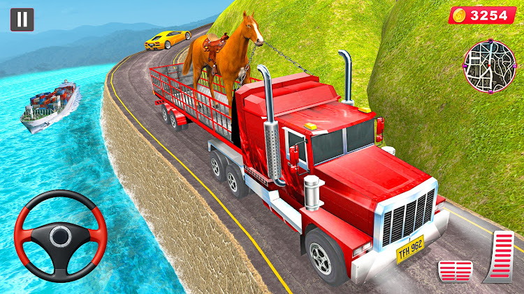 #5. Farm Animals Transporter Truck (Android) By: Contra 3D Games