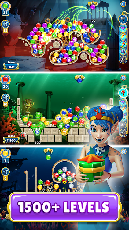 #10. Pearls of Atlantis Match & Pop (Android) By: Legacy Games