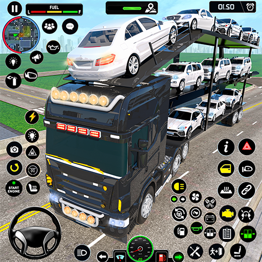 #2. Car Transporter Truck 3D Games (Android) By: Game Wall Studio