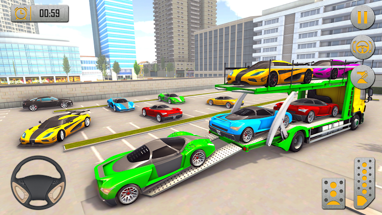 #7. Car Transporter Truck 3D Games (Android) By: Game Wall Studio