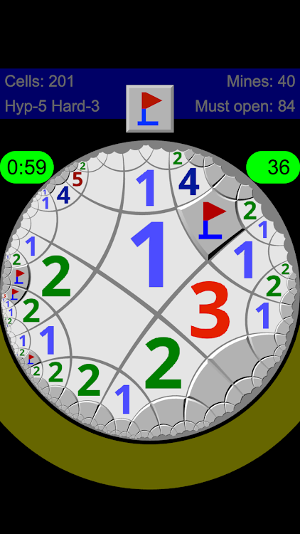 #2. Non-Euclidean Minesweeper (Android) By: Sci-Tech Binary Ltd. Co.