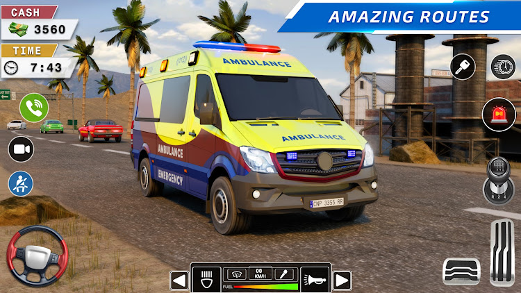 #7. Rescue Ambulance Simulator 3D (Android) By: Gaming Engine