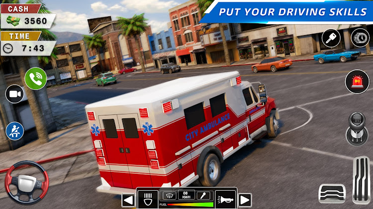 #8. Rescue Ambulance Simulator 3D (Android) By: Gaming Engine