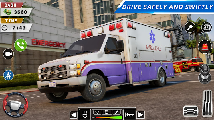 #9. Rescue Ambulance Simulator 3D (Android) By: Gaming Engine