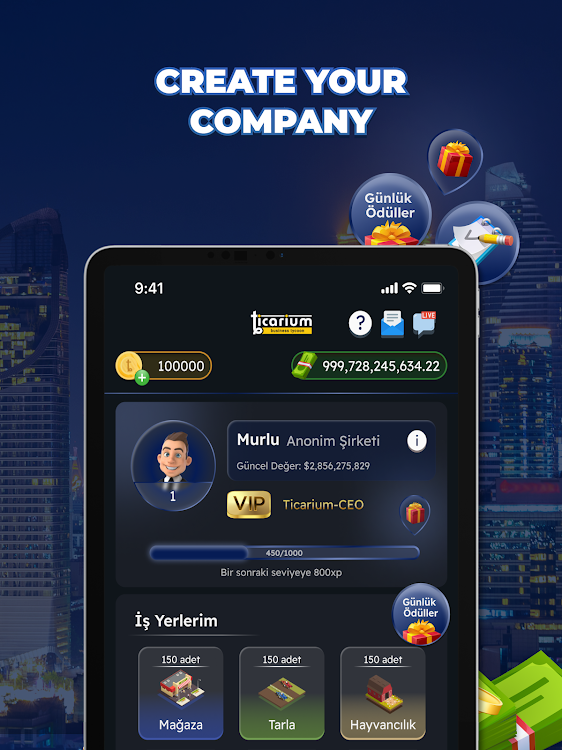 #10. Ticarium: Business Tycoon (Android) By: Yuyuto Games Teknoloji A.Ş.