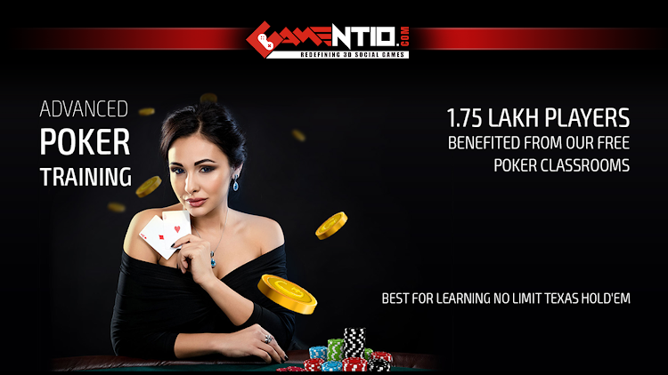 #4. Gamentio 3D: Poker Teenpatti R (Android) By: Logic Simplified