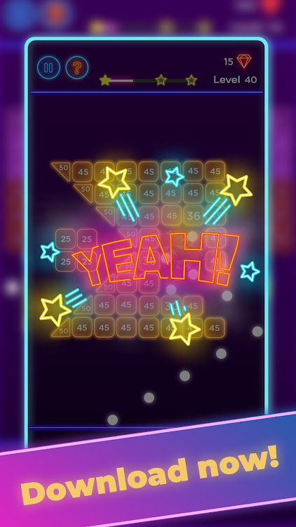 #5. Brick Breaker - Neon Bricks (Android) By: Roid Games