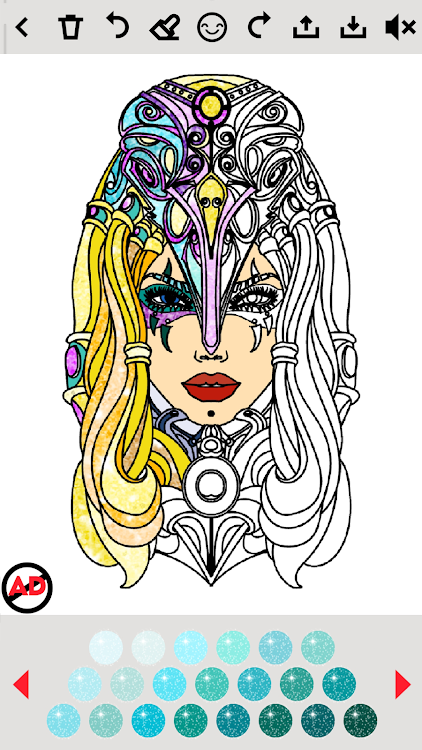 #6. Coloring for adults offline (Android) By: Girls Photo Editor