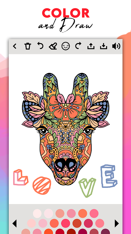 #10. Coloring for adults offline (Android) By: Girls Photo Editor