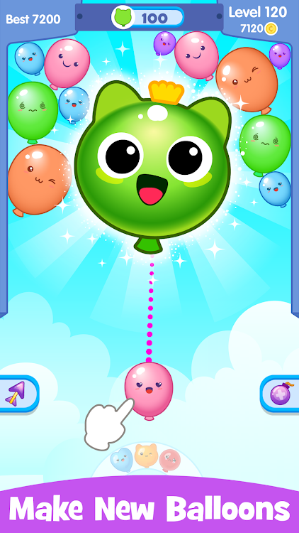 #2. Balloon Drop Merge Puzzle game (Android) By: PuzzlEasy Games - Simple Puzzles & Brain Games