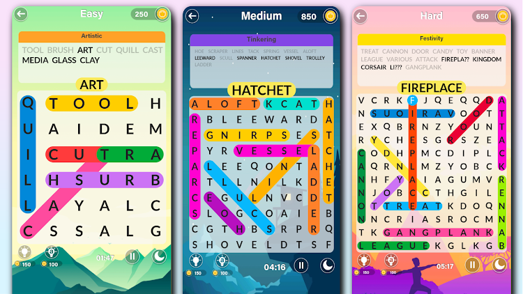 #2. Word Search Puzzle - Word Game (Android) By: PuzzlEasy Games - Simple Puzzles & Brain Games