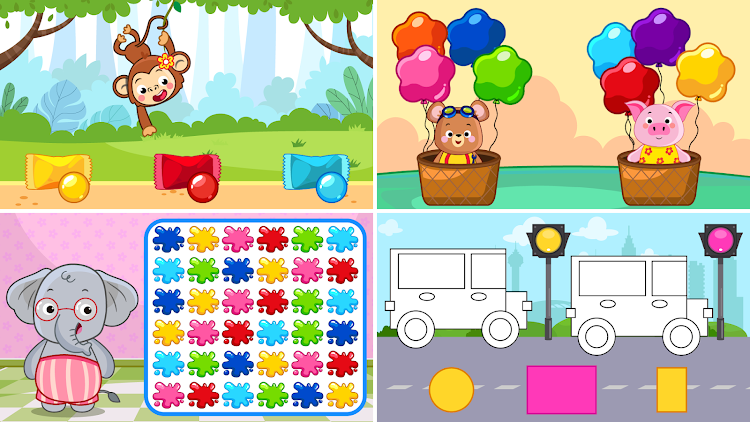 #5. Colors Learning Toddler Games (Android) By: GunjanApps Studios