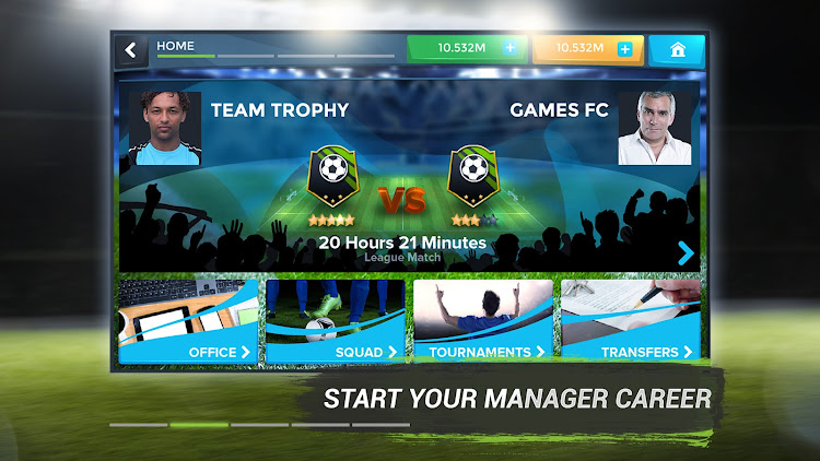 #2. FMU - Football Manager Game (Android) By: Trophy Games - Football Manager makers